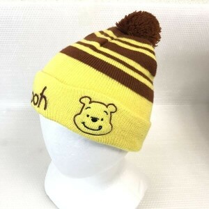 Disney★プーさん/ニット帽【サイズフリー/黄色/Yellow】knit◆CB60