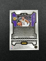 【299枚限定】 八村塁 Rui Hachimura 2023-24 Panini NBA Prizm Red Seismic Prizm レイカーズ_画像2