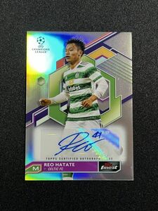 旗手怜央 直筆サインカード 2022-23 Topps Finest Refractor Auto Reo Hatate Celtic 日本代表 B *説明必読