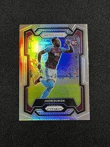 Jhon Duran 2023-24 Panini Prizm EPL Silver Prizm Rookie RC Aston Villa ジョン・デュラン