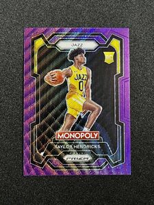 【RC】 Taylor Hendricks タイラー・ヘンドリックス 2023-24 Panini NBA Prizm Monopoly Purple Prizm Rookie ジャズ