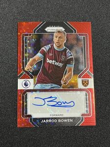 Jarrod Bowen 直筆サインカード 2022-23 Panini Prizm Premier League Red Stars Prizm Auto ジャロッド・ボーウェン West Ham