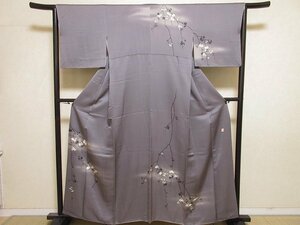 ドークブア■訪問着　作家　夜桜　藤煤竹　銀座きしや　極上の逸品　☆　503