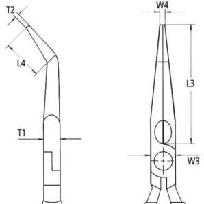 KNIPEX クニペックス ニードルノーズプライヤー ベント 3125 160の画像3