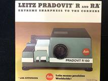 ライカ LEITZ PRADOVIT R and RA 1978年カタログ英語版 三開き裏表 美品_画像1