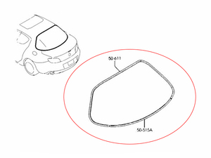 純正 マツダ RX-8 SE3P リアガラス ウェザーストリップ ラバー ゴム モール リヤ ー ウインド リア ウインド モール ロアー バックウインド