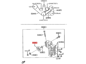 希少 未使用 マツダ 純正 RX-7 FD3S アイドルプーリー サバンナ MAZDA Genuine エンジンルーム PULLEY POWER STEERING IDLE RX7