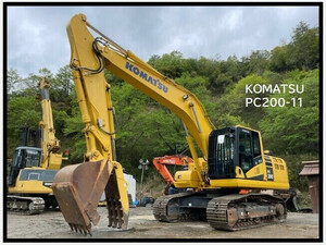 油圧ショベル(Excavator) Komatsu PC200-11 202007 1,386h 【202007製／配管／マルチ／EPA】 配管included マル