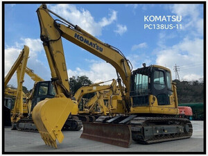 油圧ショベル(Excavator) Komatsu PC138US-11 202006 6,254h 【マルチLever／ブレード／ROPS／整備済】 マ