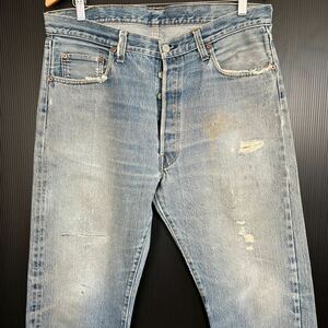 Levi's501 66後期 オリジナル ジーンズ w38 70's当時物 赤耳 ジーパン リーバイス デニム パンツ ビンテージ ダメージ ヴィンテージ/19