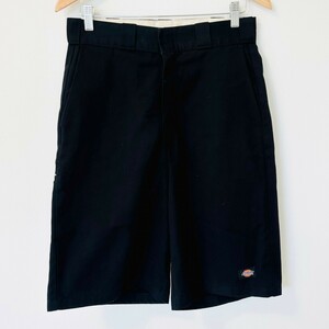 F9992iL Dickies ディッキーズ サイズ30インチ (S位) ハーフパンツ ワークパンツ ブラック 黒 古着 カジュアル ストリート 定番人気