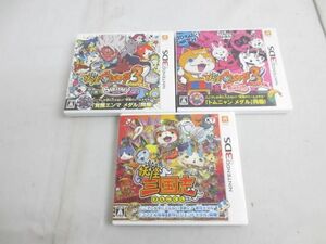 【同梱可】中古品 ゲーム ニンテンドー3DS ソフト 妖怪ウォッチ3 スキヤキ テンプラ 妖怪三国志 3点 グッズセット