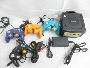 【同梱可】ジャンク品 ゲーム ゲームキューブ 本体 DOL-001 ブラック 電源ケーブル 出力ケーブル コントローラー付き