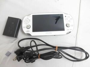 【同梱可】中古品 ゲーム PS Vita 本体 PCH-1100 ホワイト 動作品 充電器 メモリーカード16GB 付き