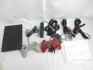 【同梱可】中古品 ゲーム プレイステーション2 PS2 本体 SCPH-70000 チャーコルブラック コントローラー 電源ケーブ