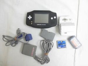 【同梱可】中古品 ゲーム ゲームボーイアドバンス 本体 AGB-001 ブラック 動作品 通信ケーブル 充電器 ミュージック