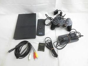 【同梱可】中古品 ゲーム プレイステーション2 PS2 本体 SCPH-75000 チャーコルブラック 動作品 周辺機器あり