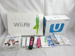 【まとめ売り 中古品】 ゲーム Wii U 本体 WUP-101 32GB ホワイト スポーツプレミアムセット Wii Fit 等 グッズセッ