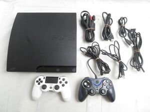 【同梱可】中古品 ゲーム プレイステーション3 PS3本体 CECH-3000A ブラック 動作品 コントローラー 電源ケーブル 周