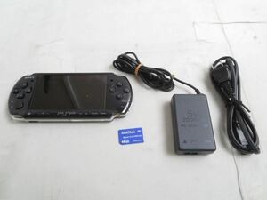 【同梱可】中古品 ゲーム PSP 本体 PSP3000 ピアノブラック 動作品 電源ケーブル 8GBメモリーカード付き バッテリー