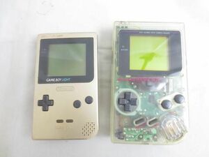 【同梱可】訳あり ゲーム ゲームボーイ 本体 ジャンク品 MGB-101 DMG-01 ゴールド クリア 2点 グッズセット