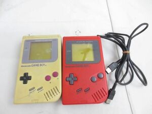 【同梱可】訳あり ゲーム ゲームボーイ 本体 ジャンク品 DMG-01 MGB-01 ポケット グレー レッド 通信ケーブル 3点 グ