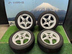 ★希少★ TRD TF3 15インチ ホイール 4本セット PCD100-4穴 7J +48 タイヤ 195/55R15