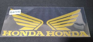 Hondaホンダ 金色 防水リフレクター ステッカー左右計2枚ウィングマーク本田 シールオートバイク原付翼