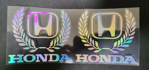 Hondaホンダレッド光反射 防水リフレクターステッカー左右計2枚フロントマーク本田 オートバイク原付