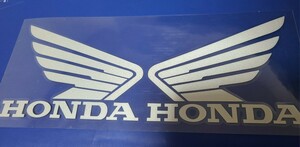 ホンダ HONDA 銀白色 反射材質エンブレム片方10*7.8cmステッカー本田左右2個セット ウィングステッカー カスタム