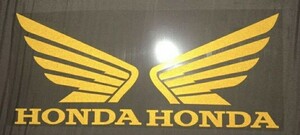 Hondaホンダ 金色 防水リフレクター ステッカー左右計2枚ウィングマーク本田 シールオートバイク原付翼