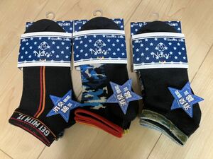 マックハウス　Navy キッズ　男の子　ソックス　靴下　3足セット