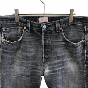 D10 リーバイス 501 w34 アメリカ古着　09年　トルコ製　ボタンフライ　ブラック　ジーンズ デニムパンツ Levis メンズ