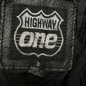 HIGHWAY ONE S アメリカ古着 本革 シングルライダース レザージャケット ブラック メンズの画像6