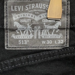 F5 リーバイス 513 w30 アメリカ古着 ブラック ジーンズ デニムパンツ Levis 黒パッチ 黒パン メンズの画像7