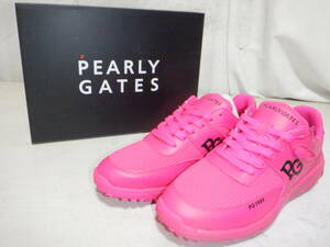 未使用★PEARLY GATES パーリーゲイツ ゴルフシューズ 22.5cm PINK①