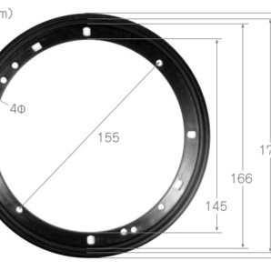 訳あり メッシュ スピーカー グリルカバー ブラック 6.5インチ 16cm 17cm用 2個セット/23дの画像2