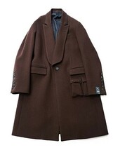 ■SHAREEF シャリーフ HBメルトンチェスターコート美品/サイズ1■モッズコート大学生個性派アウター_画像3