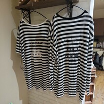 Yohji Yamamoto POUR HOMME ヨウジヤマモトプールオム ボーダースタッフTシャツ 2点セット 半袖 長袖_画像4