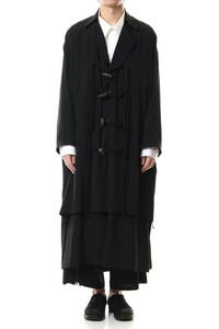 B Yohji Yamamoto ヨウジヤマモト Dechine fabric Side gather Coat トリポリ コート yohji yamamoto pour homme 