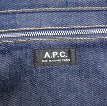 A.P.C. アー・ペー・セー デニム レザートートバッグ ブラック ユニセックス [54563]_画像7