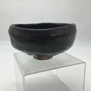 2553 京焼 聚楽造 黒楽茶碗堅焼 口径：約12.5ｃｍ 高さ:約7.5ｃｍ 茶道具 時代物の画像4