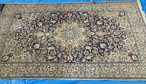 2550 【正規品】高級 ペルシャ絨毯　ナイン（イラン）　256ｘ152ｃｍ　毛100％（一部絹）　Persian　Carpet