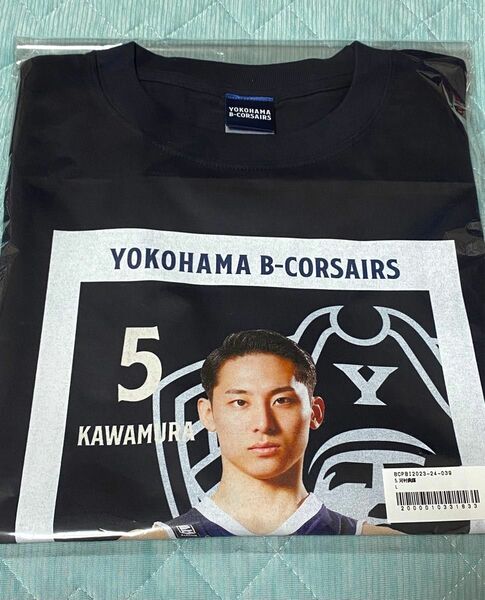 B-CORSAIRS ビー・コルセアーズ　先行予約商品　Tシャツ　チェキデザイン　#5 河村勇輝　2023-24