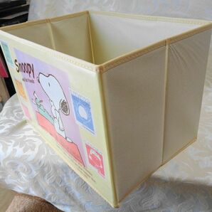◇スヌーピー^^♪折りたたみ式収納ボックス ＢＥＩＧＥの画像4