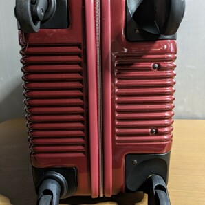 H0308.3 AERO LIGHT エアロライト スーツケース 中古 キャリーケース 旅行バッグ トランク メタリックレッド 幅43cm×高さ62cm 厚み24cmの画像6