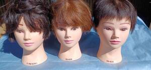 ! mannequin * head! used * excellent goods!3 piece SET! free shipping!