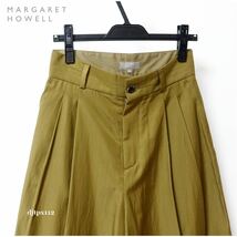 定価42,900円*カタログ掲載*極美品*MARGARET HOWELL*2019ss 高級ヴィスコースコットン ワイドキュロット*パンツ*サイズ2_画像4