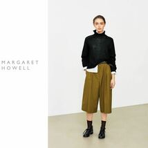 定価42,900円*カタログ掲載*極美品*MARGARET HOWELL*2019ss 高級ヴィスコースコットン ワイドキュロット*パンツ*サイズ2_画像8