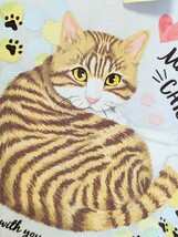 レディース Tシャツ ネイビー 半袖 ねこ 白 めぞんどきゃっつ 猫好き かわいい_画像4